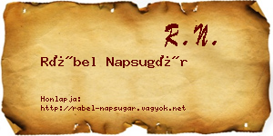 Rábel Napsugár névjegykártya